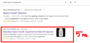 Profitable keyword result