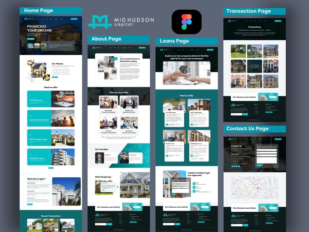 Real Estate Lending Website Figma UI + Development