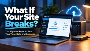 WordPress business website protected by a backup and recovery system