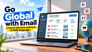 Multilingual email campaign showing localized versions for different language audiences