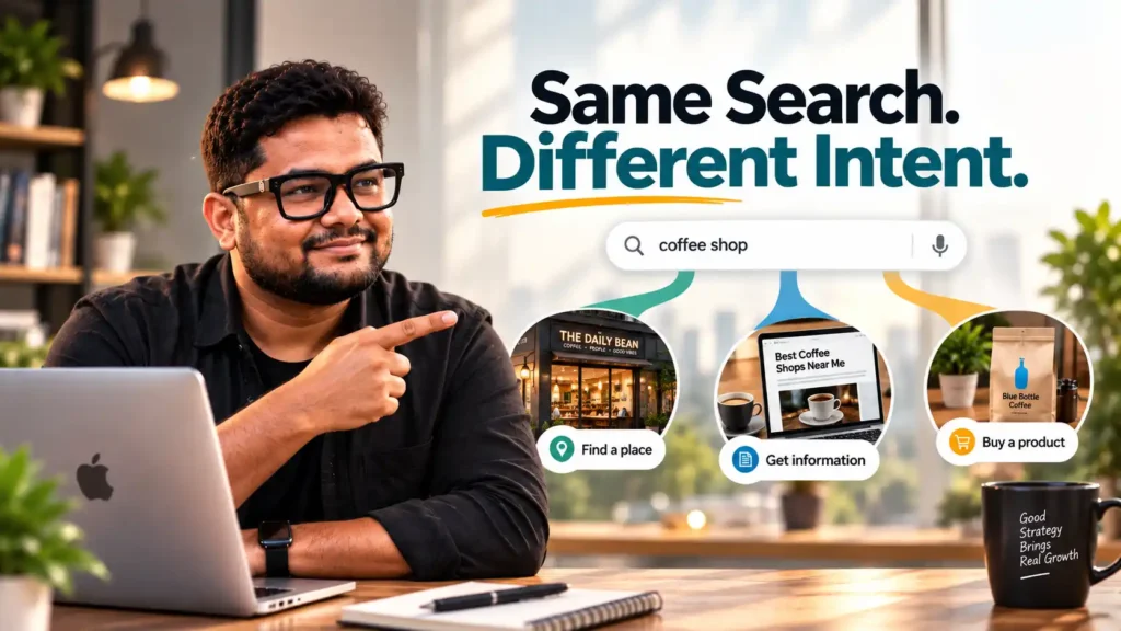 Small business content strategy based on search intent