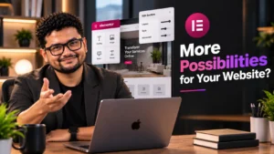 Web professional planning an Elementor Pro service business website