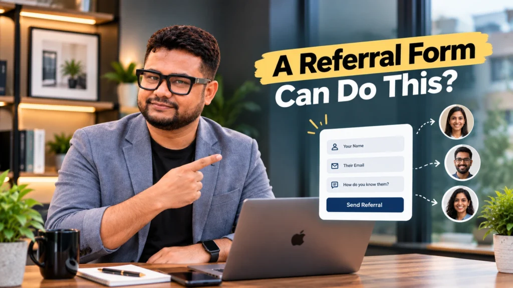 Simple referral form design for a service-based business
