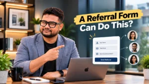 Simple referral form design for a service-based business