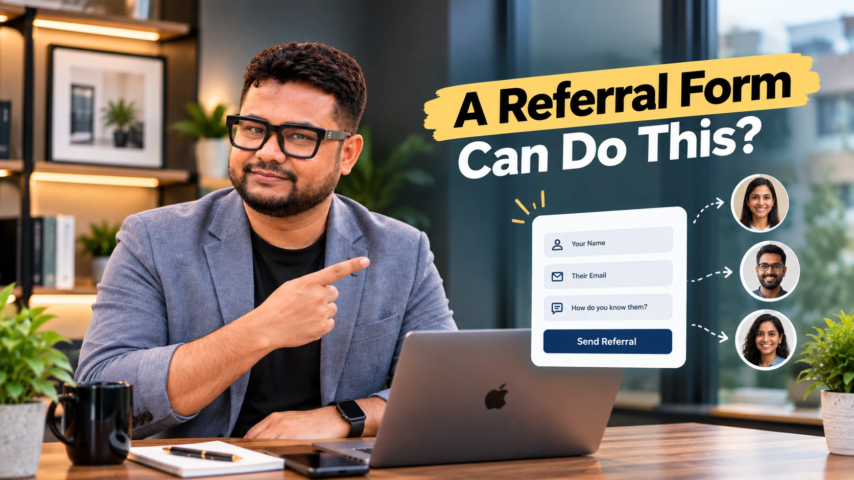 Simple referral form design for a service-based business