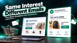 Ecommerce customer journey comparing browse abandonment and cart abandonment email triggers
