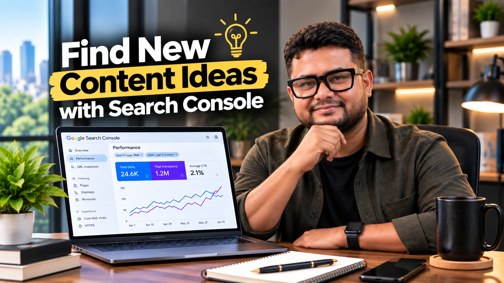 Digital strategist using Search Console data to improve business content