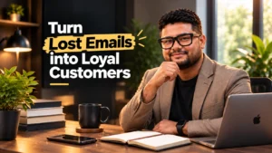 Small service business team organizing customer email inquiries and follow-ups