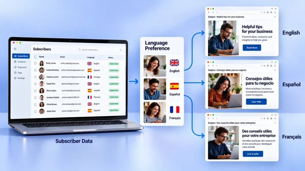 Comparison of direct email translation and localized email experience